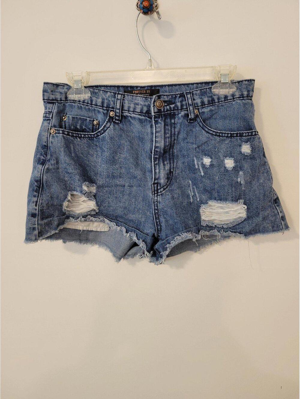 Forever 21 Contemporary Women's Distressed Denim Shorts